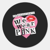 On Wednesday We Wear Nk Funny Valentine  Ronde Sticker (Voorkant)