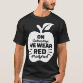 On Wednesdays We Wear Red  Red For Ed _1  T-shirt (Voorkant)