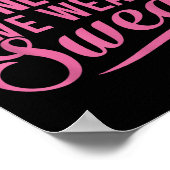 On Wednesdays We Wear Sweat Funny Workout Motivati Poster (Hoek)