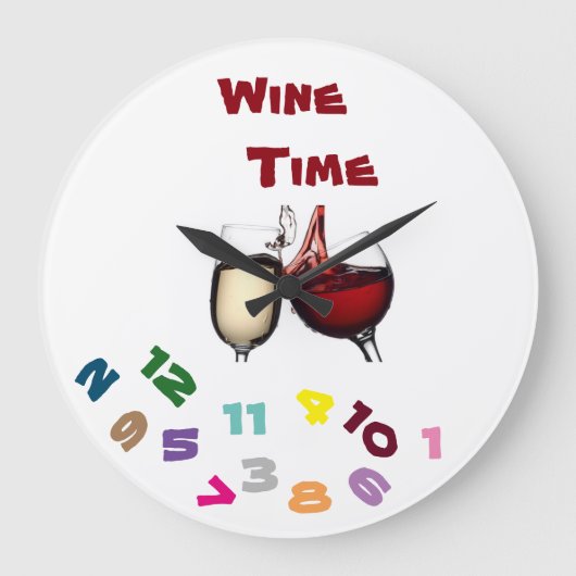 "ON ***WINE TIME***" MET DEZE KOOL GROTE KLOK (Voorkant)
