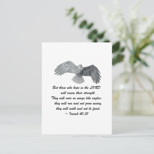 On wings like Eagles - Is 40:31 Briefkaart (Staand voorkant)