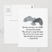 On wings like Eagles - Is 40:31 Briefkaart (Voorkant / Achterkant)
