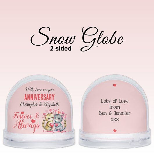 On your anniversary cat lovers names pink red sneeuwbol