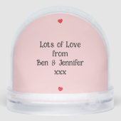 On your anniversary cat lovers names pink red sneeuwbol (Achterkant)