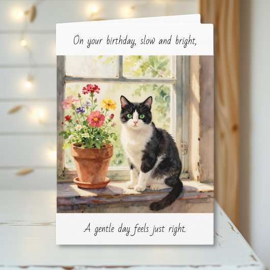 On Your Birthday | Cat Themed Relaxing Day Kaart