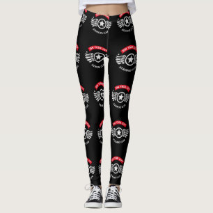 On Your Left Running Club Vintage Runner Badge T-s Leggings