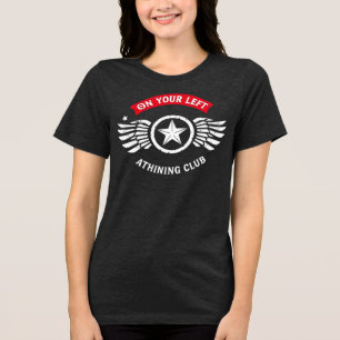On Your Left Running Club Vintage Runner Badge T-s Tri-Blend Shirt