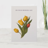 On Your Wedding Day – Luxe Tulip Botanical Card  Kaart (Voorkant)