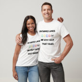 Onaangeboord land is waarom ik vertrouwensprobleme t-shirt (Unisex)