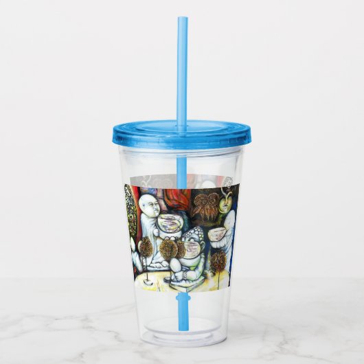 Onaangedaan door uitdaging acryl drinkbeker (Voorkant)