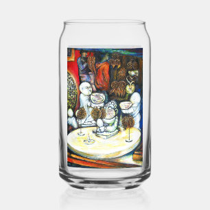 Onaangedaan door uitdaging blikvorm glas