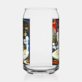 Onaangedaan door uitdaging blikvorm glas (Links)