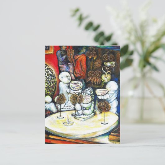 Onaangedaan door uitdaging briefkaart (Staand voorkant)