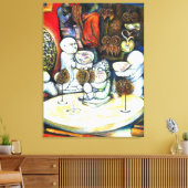 Onaangedaan door uitdaging canvas afdruk (Insitu (Woonkamer))