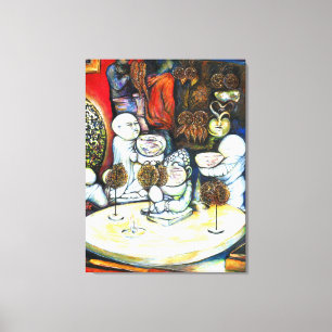 Onaangedaan door uitdaging canvas afdruk