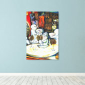 Onaangedaan door uitdaging canvas afdruk (Insitu (Houten vloer))