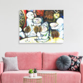 Onaangedaan door uitdaging canvas afdruk (Insitu (Woonkamer))