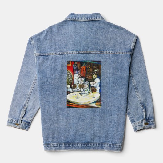 Onaangedaan door uitdaging denim jacket (Achterkant)
