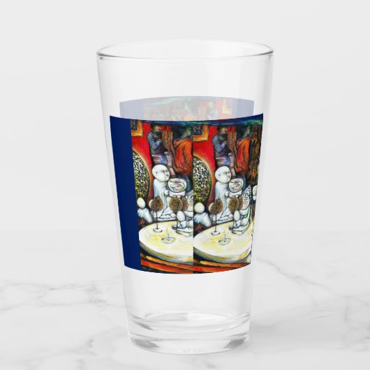 Onaangedaan door uitdaging glas (Voorkant)