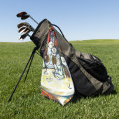 Onaangedaan door uitdaging golfhanddoek (Groen)
