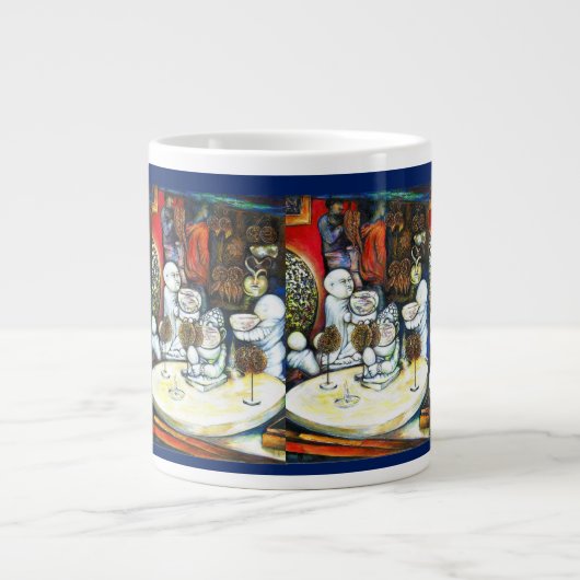 Onaangedaan door uitdaging grote koffiekop (Voorkant)