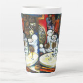 Onaangedaan door uitdaging latte mok (Voorkant)