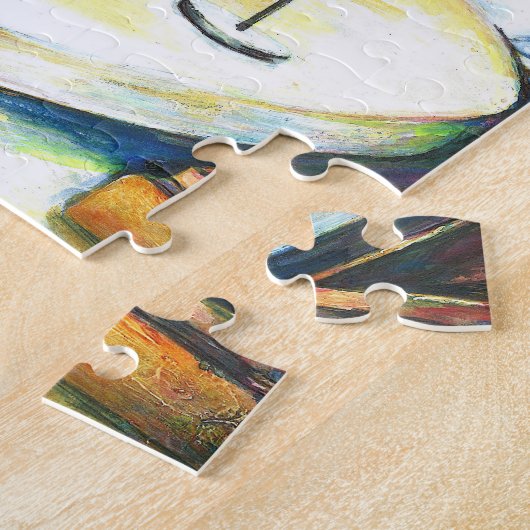 Onaangedaan door uitdaging legpuzzel (Zijkant)