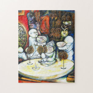 Onaangedaan door uitdaging legpuzzel