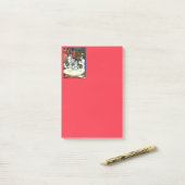 Onaangedaan door uitdaging post-it® notes (Op bureau)