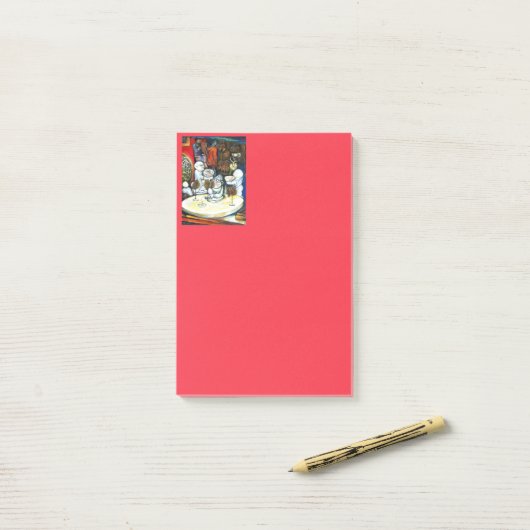 Onaangedaan door uitdaging post-it® notes (Op bureau)