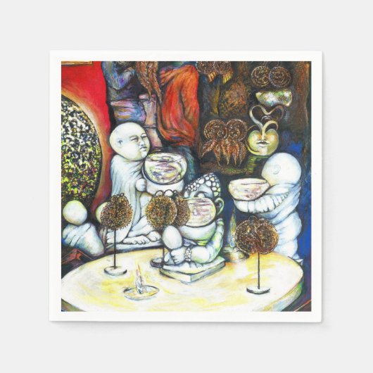 Onaangedaan door uitdaging servet (Voorkant)