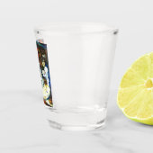 Onaangedaan door uitdaging shot glas (Rechts)