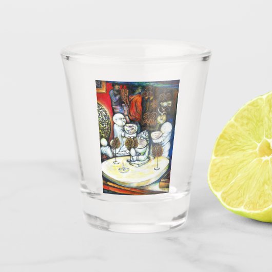 Onaangedaan door uitdaging shot glas (Voorkant)