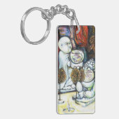 Onaangedaan door uitdaging sleutelhanger (Voorkant Links)