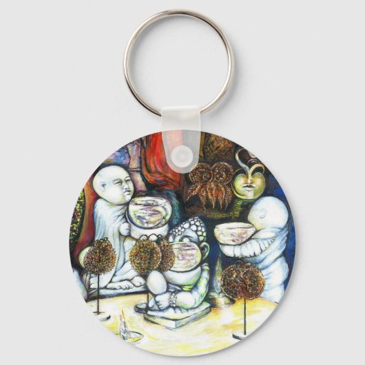 Onaangedaan door uitdaging sleutelhanger (Voorkant)