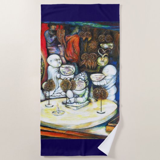 Onaangedaan door uitdaging strandlaken (Voorkant)