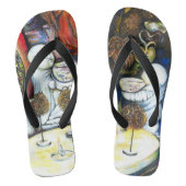 Onaangedaan door uitdaging teenslippers (Voetbed)