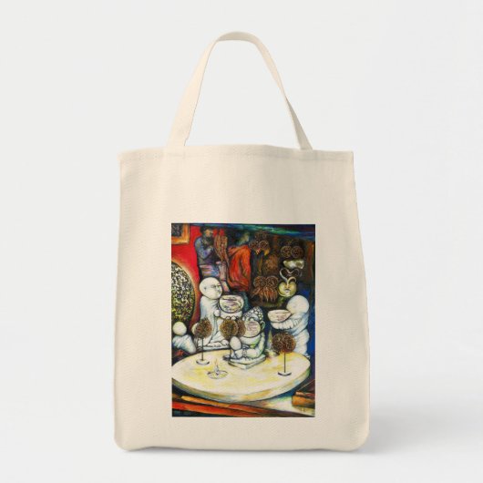 Onaangedaan door uitdaging tote bag (Voorkant)