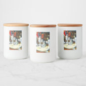 Onaangedaan door uitdaging voedselcontainer etiket (Flessen)