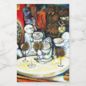 Onaangedaan door uitdaging voedselcontainer etiket (Enkel label)