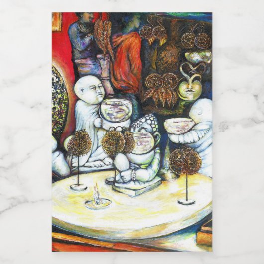 Onaangedaan door uitdaging voedselcontainer etiket (Enkel label)