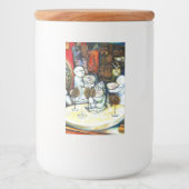 Onaangedaan door uitdaging voedselcontainer etiket (Voorkant)