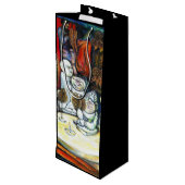 Onaangedaan door uitdaging wijn cadeautas (Achterkant Gekanteld)