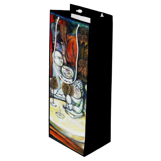 Onaangedaan door uitdaging wijn cadeautas (Voorkant Gekanteld)