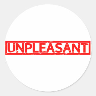 Onaangenaam stempel ronde sticker