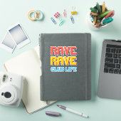 Onaangename "RAVE" sticker trio (iPad Cover)