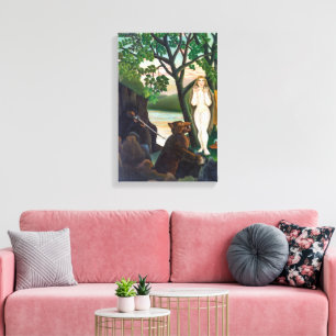 Onaangename verrassing Henri Rousseau Canvas Afdruk