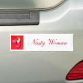 onaangename vrouw met hart-staartzeemeermin bumpersticker (Op auto)