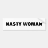 " onaangename vrouw " zwart wit bumpersticker (Voorkant)