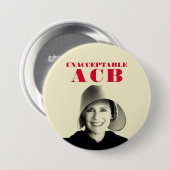 Onaanvaardbare ACB/Amy Coney Barrett Ronde Button 7,6 Cm (Voorkant /achterkant)